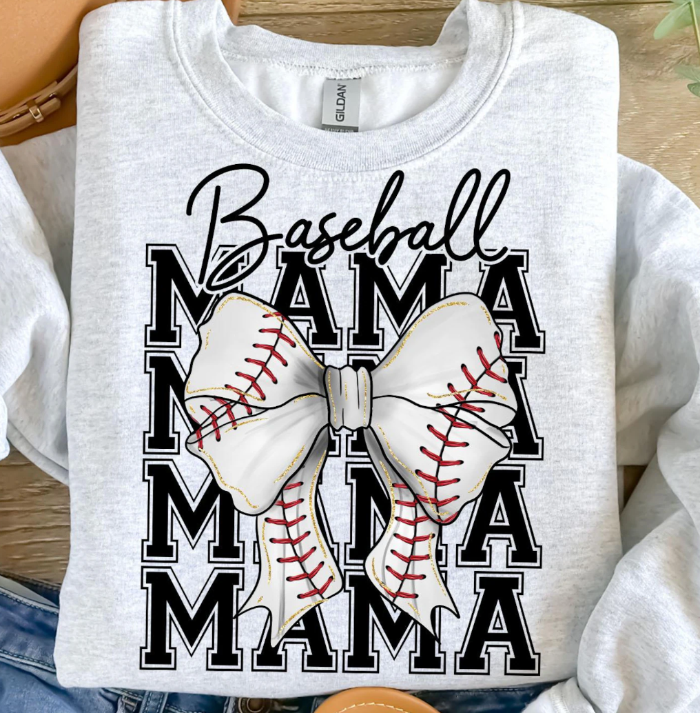 Baseball MAMA with bow
