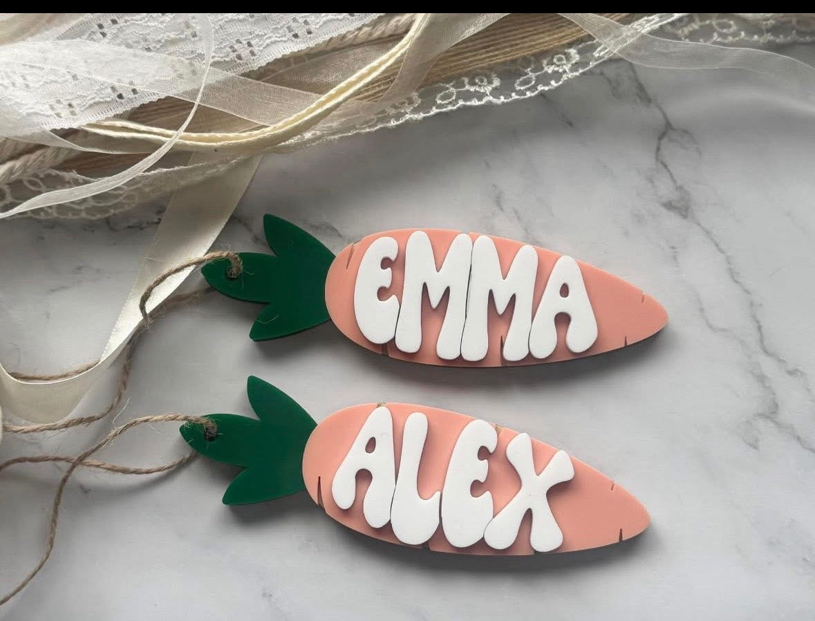 Easter Carrot Name Tag