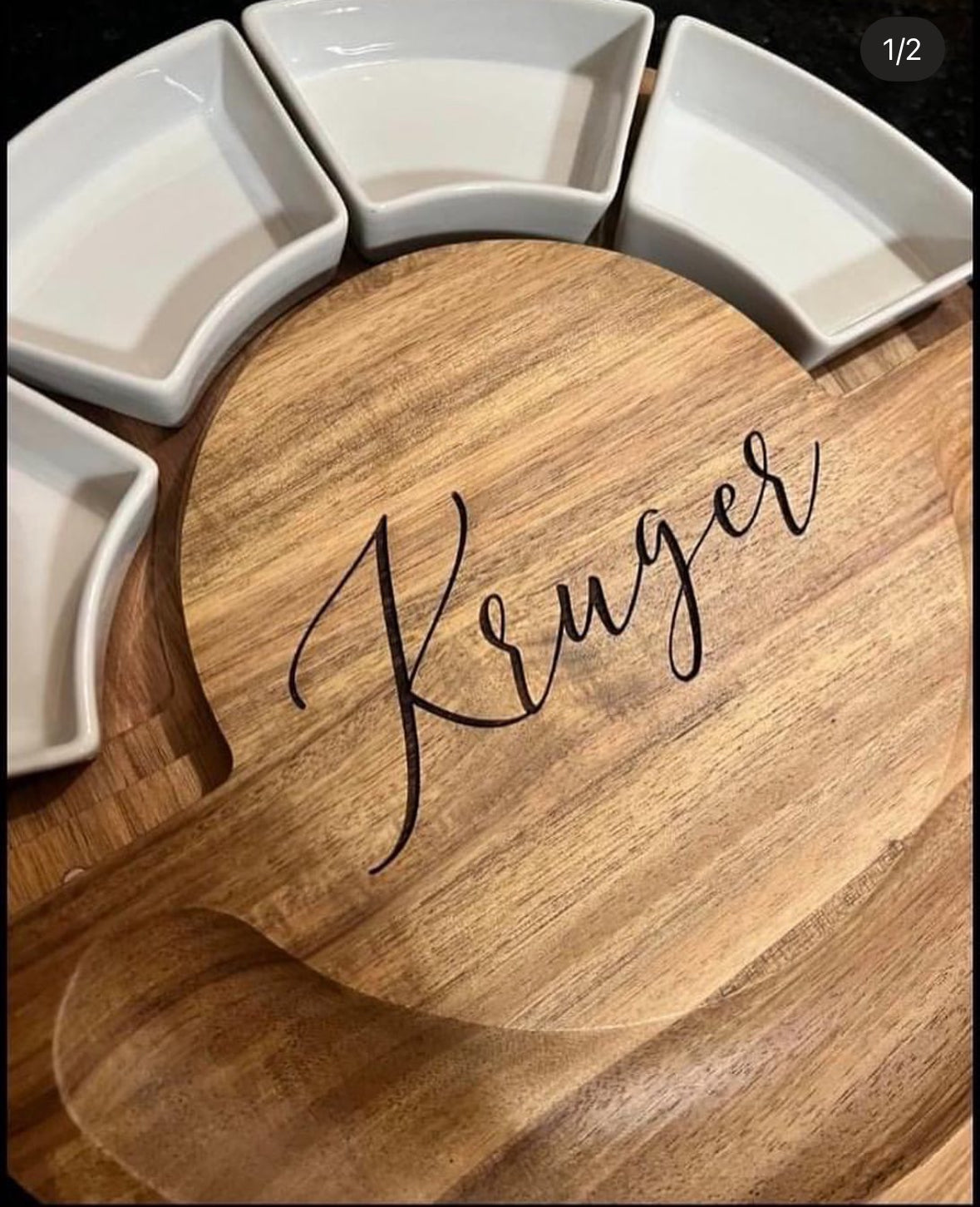 Ramekin Serving Board with Utensils