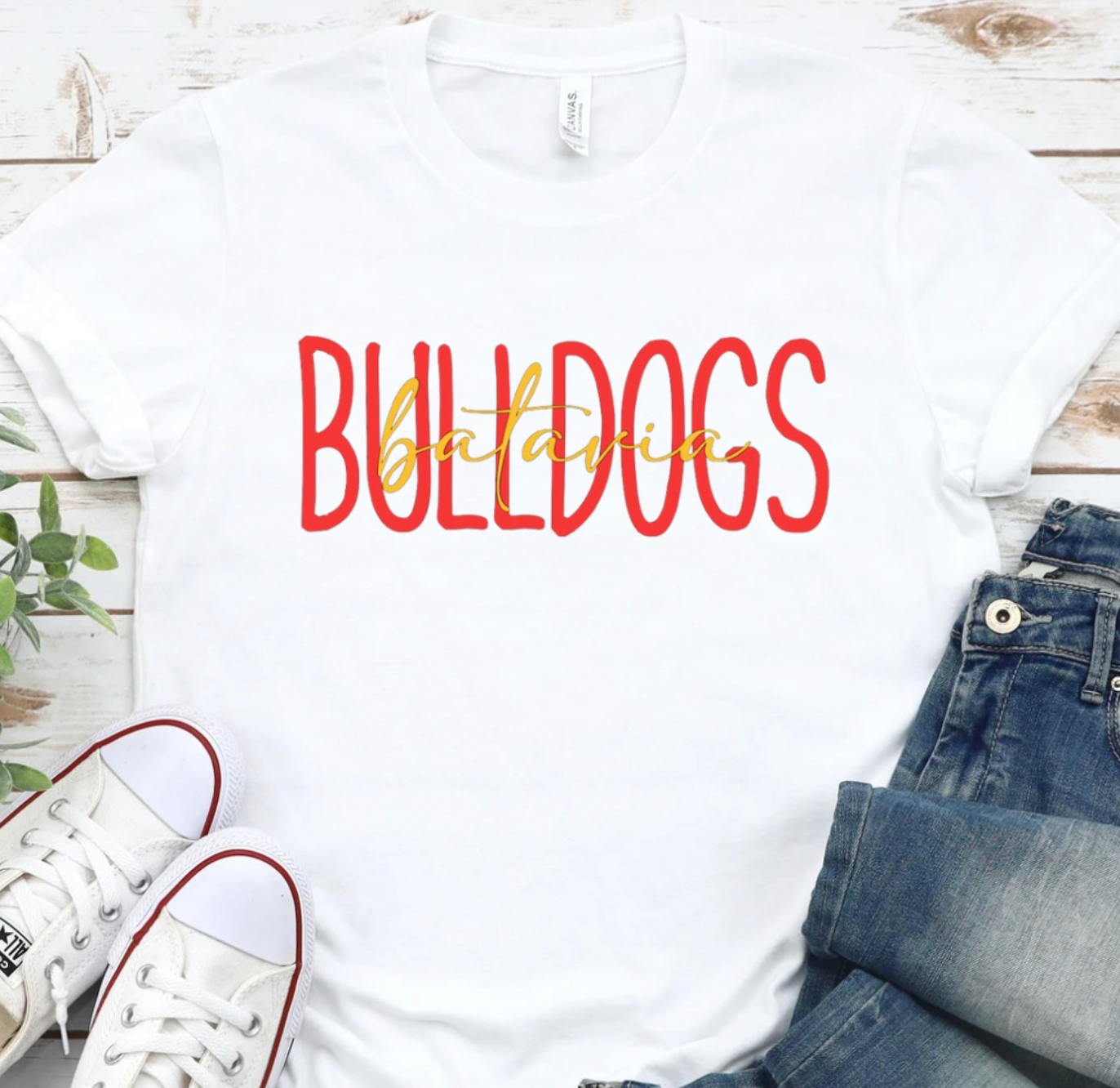 Bulldogs with cursive Batavia