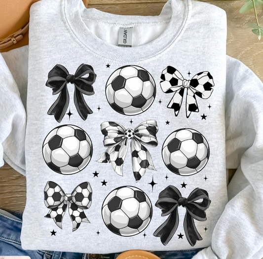 Soccer balls and bows