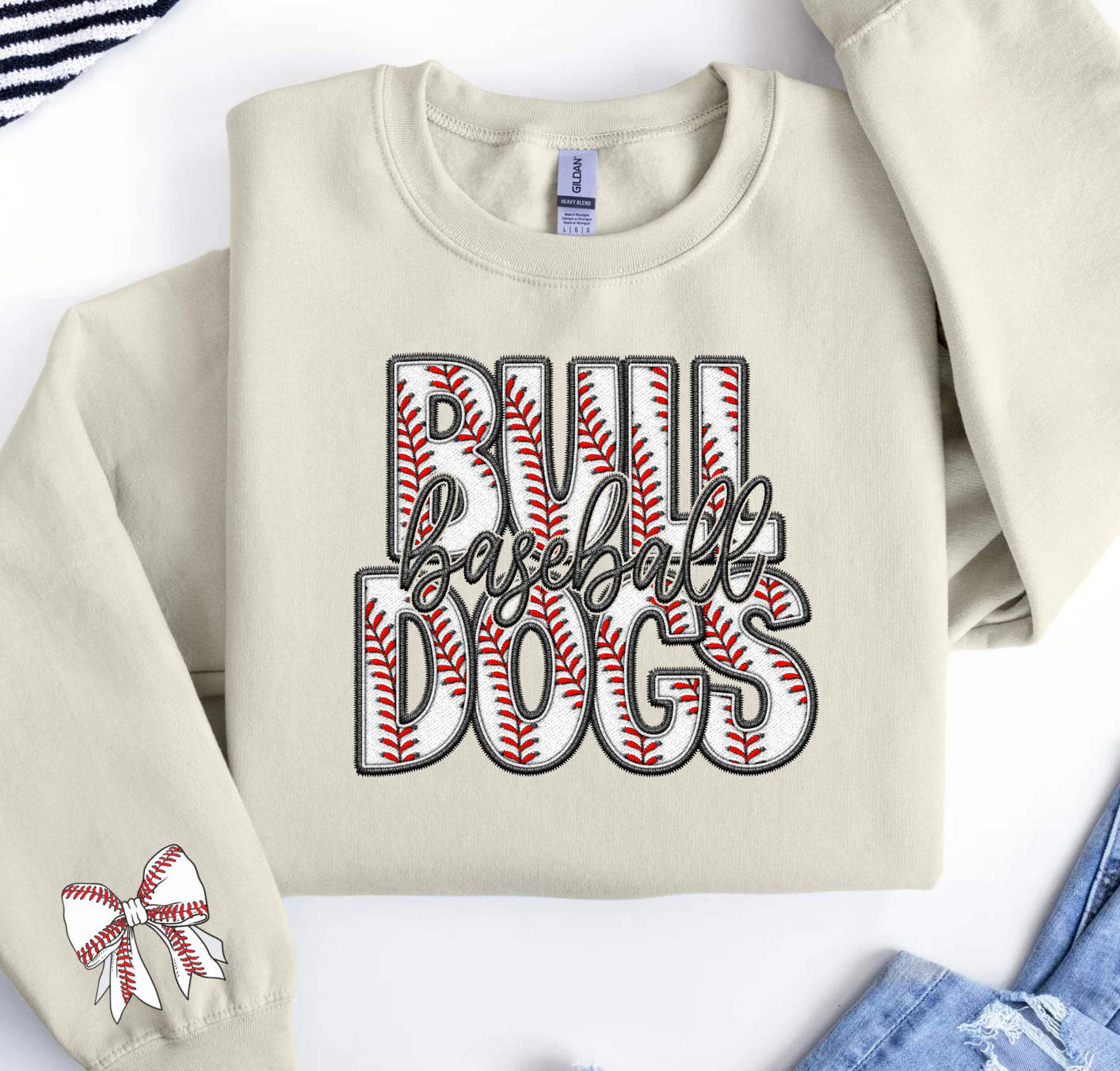 Baseball FAUX stitch