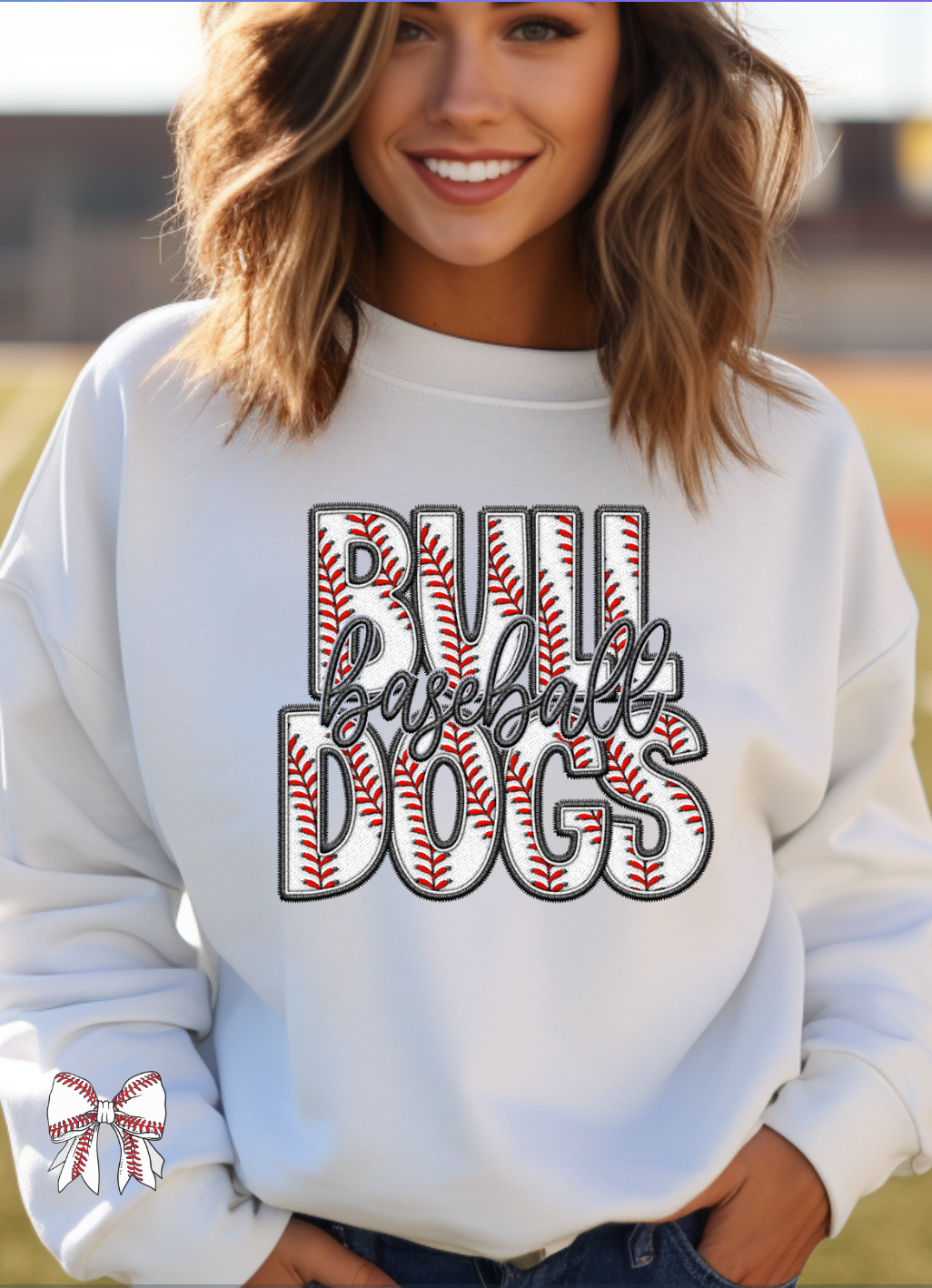 Baseball FAUX stitch