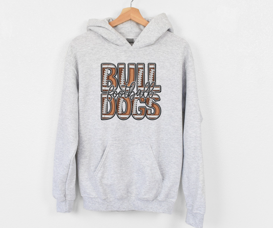 Bulldogs Football FAUX stitch