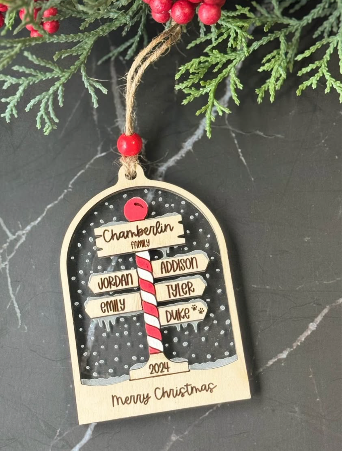 Family Christmas ornament