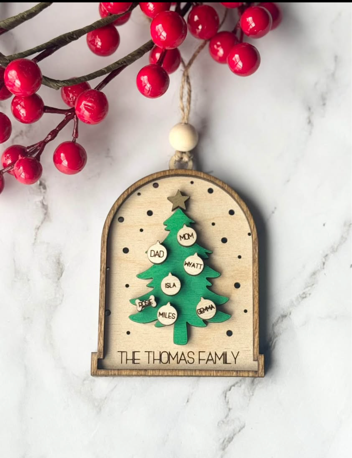 Family Christmas ornament
