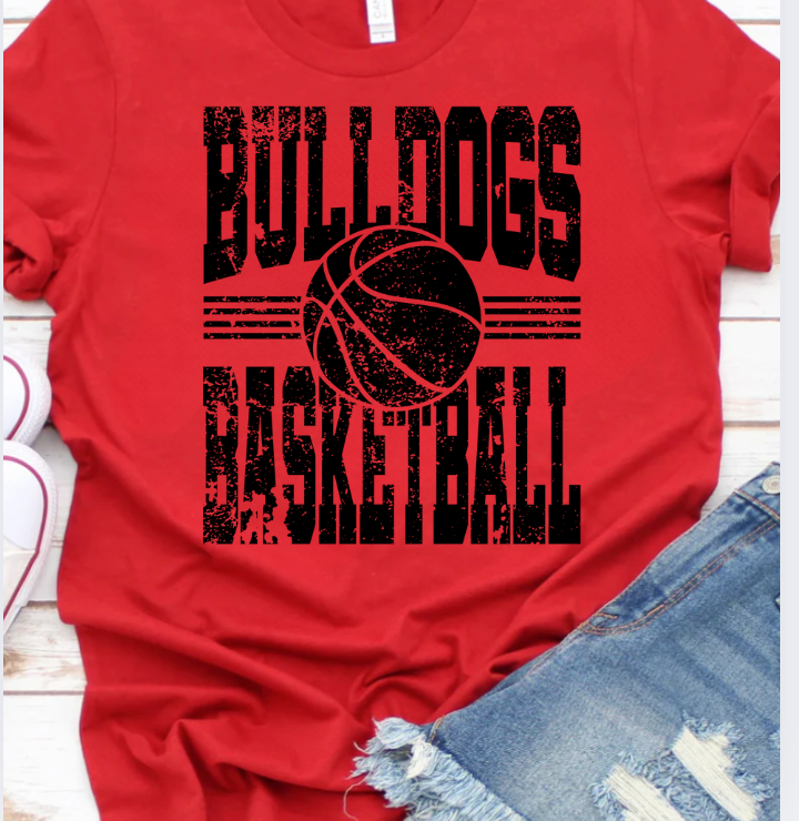Distressed bulldogs basketball 25
