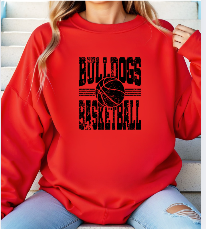 Distressed bulldogs basketball 25