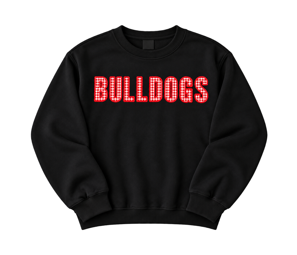 BULLDOGS gingham Embroidered sweatshirt