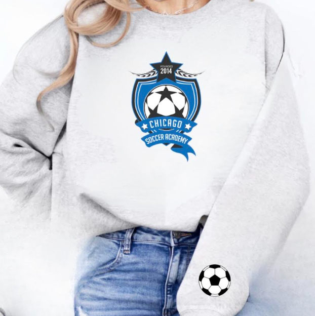 CSA with soccer ball on sleeve